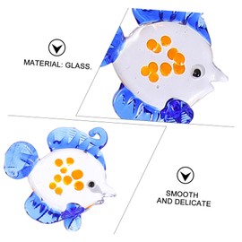 CIYODO 10Pcs Fish Tank Glass Figurine Micro Landscape Ornaments for Aquariums Durable Decorations with Floating Balls for Freshwater and Saltwater Tanks