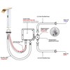 Touchless Bathroom Vessel Faucet Electronic Sensor Automatic Waterfall White Gold