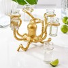 Tozai Home Octopus Design Glass Holder Includes 6 Shot Glasses