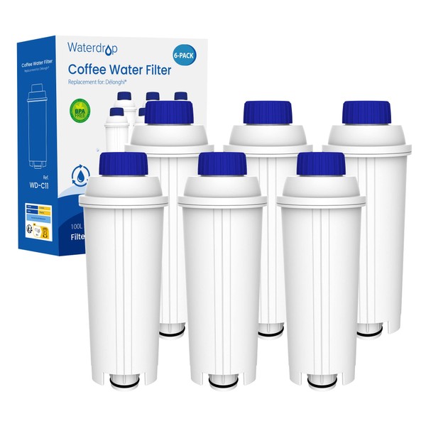 Waterdrop Coffee Filter, Replacement for De'Longhi® Water Filter DLSC002, ECAM, Eletta, Dinamica, Magnifica, ETAM Autentica and Different Model of Esam, TÜV SÜD Certified (6)