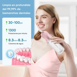 Irrigador Bucal, Limpiador Dental Con 8 Boquillas Y Caja De Hilo Dental, Water Flosser Carga, 3 Modos Ipx7 Impermeable, Apto Para Varios Miembros De La Familia, Viaje Y Ducha
