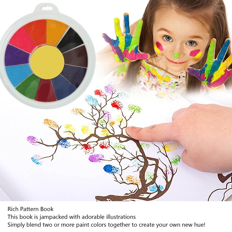 Finger Paint Kit Multi Colors Washable Funny DIY Crafts Finger