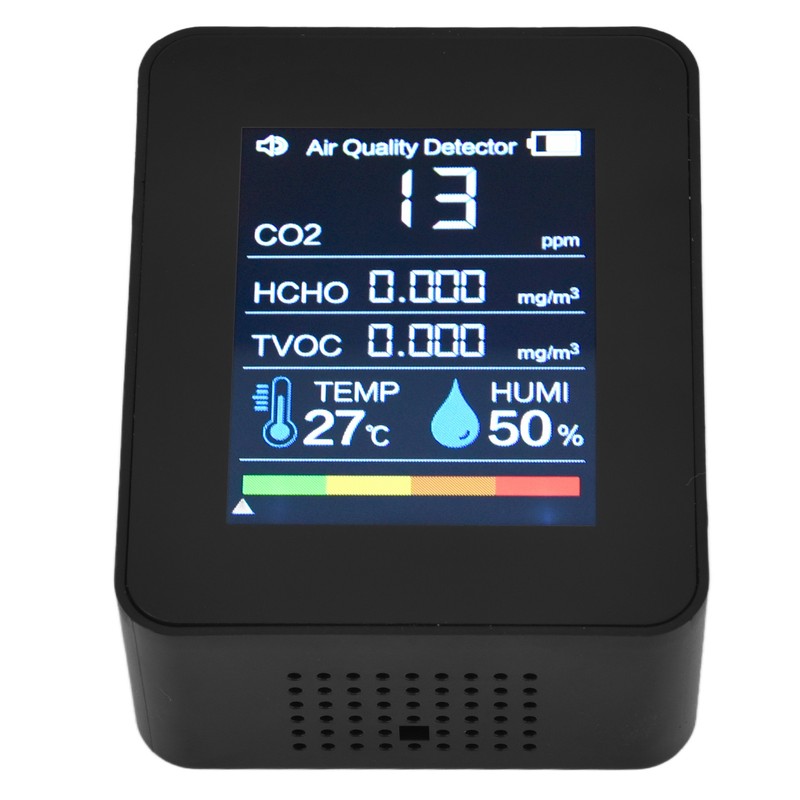 8 in 1 Air Quality Monitor with Gravity Sensor Carbon