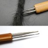 Visxcnu 3 Pieces Dreadlock Crochet Hook Bamboo Needle Weaving Crochet,