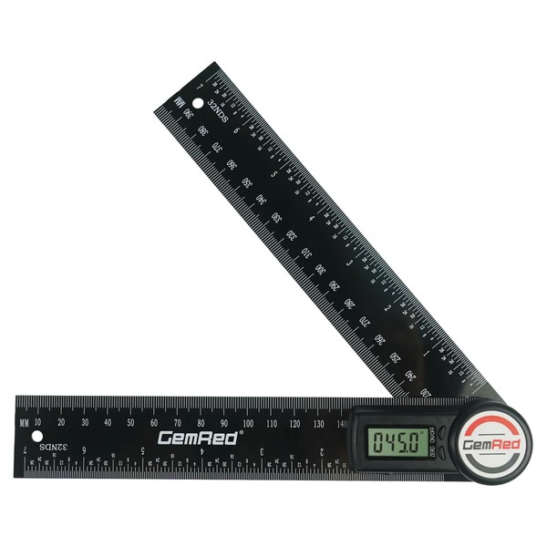 GemRed Winkelmesser Digital mit LCD-Anzeige, 200 mm Winkelschmiege für Holzbearbeitung,