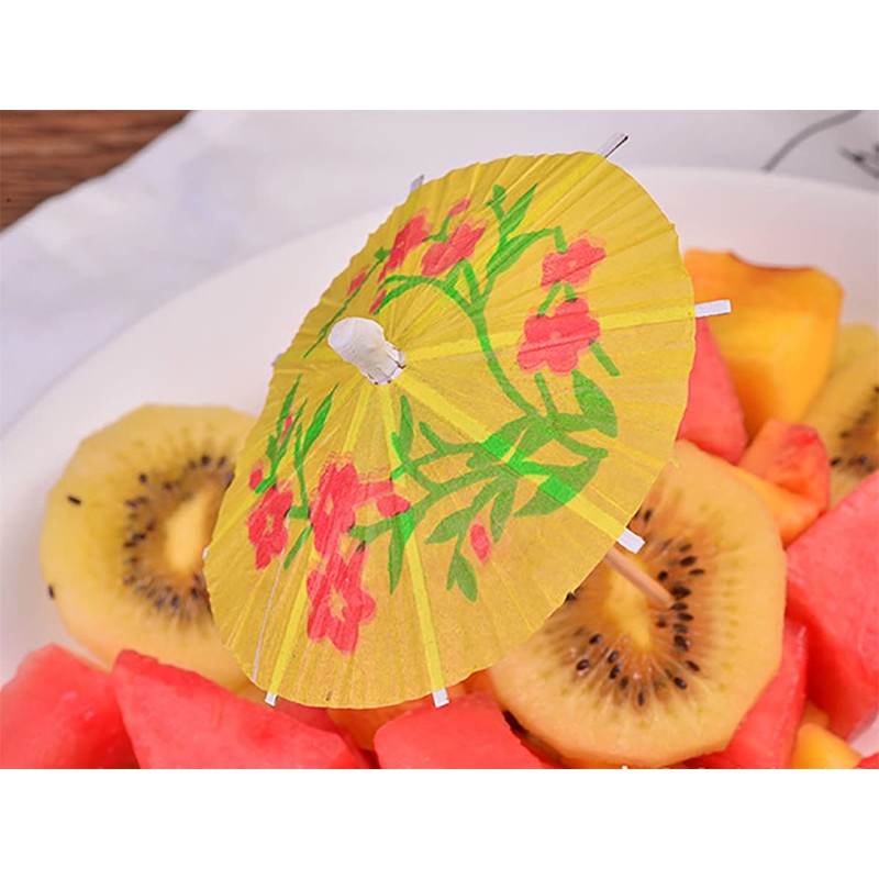 50PCS Cocktail Umbrellas for Drinks - Colourful Paper Drinks Umbrellas