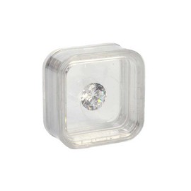 2 Pcs Gemstone Display Box Floating Frame Loose Diamond Gemstone Case Small Plastic Jewelry Storage Container Organizer for Jewelry Gems Coins Medallions Displaying (Transparent)