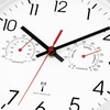 Foxtop Radio Wall Clock, Quartz Wall Clock with Temperature and