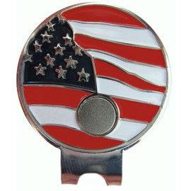 U. S. Navy Golf Ball Marker with USA Round Hat Clip