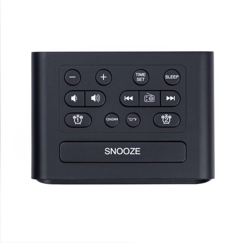 Lancoon Digital Bedroom Alarm Clock Radio Dual USB Charge Ports
