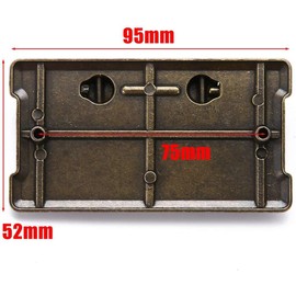 DUDUA 2pcs Vintage Antique Bronze Drawer Ring Pull Handles Knobs Hardware for Dresser Cabinet Door Furniture Drawers Bronze Hand Mission Hardware (Yellow)