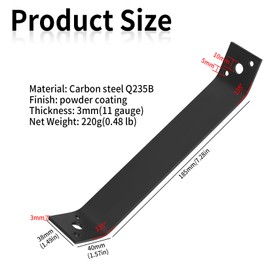 2 Pcs 135 Degree Brackets, Angle Brackets for Wood, Corner Braces for Wood, Heavy Duty Metal Corner Brackets, Flush Inside 45 Degree Angle Connectors, Repair Joint for Post Beam, 7.28x1.57x1.49x0.12