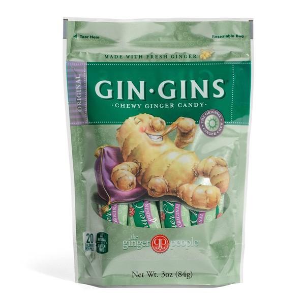 The Ginger People Ginger Chews, Original, 3-Ounce Bags (Pack of 24)