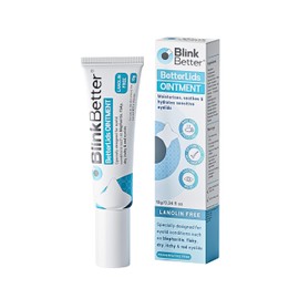 BlinkBetter Lanolin Free Eyelid Ointment 10g – For Extra Sensitive, Broken & Dry Eyelids - Hydrates, Nourishes & Soothes – Moisturising Care for Dry, Itchy, Red, Sensitive, Flaky Skin Around the Eyes