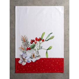 Maison d' Hermine Dish Cloth 100% Cotton Kitchen Towel Multi-Purpose Bar Towel for Gifts, Home, Wedding, Restaurant, Buffet Party & Camping, Noel - Thanksgiving/Christmas (Set of 3)