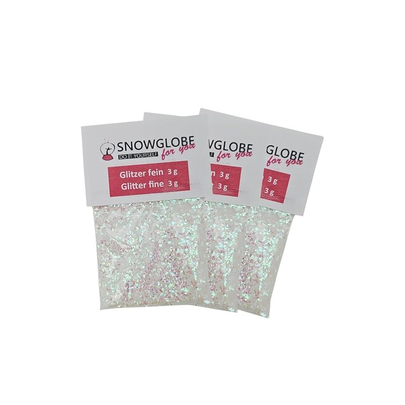 3 x 3 g glitter for snow globe / glitter