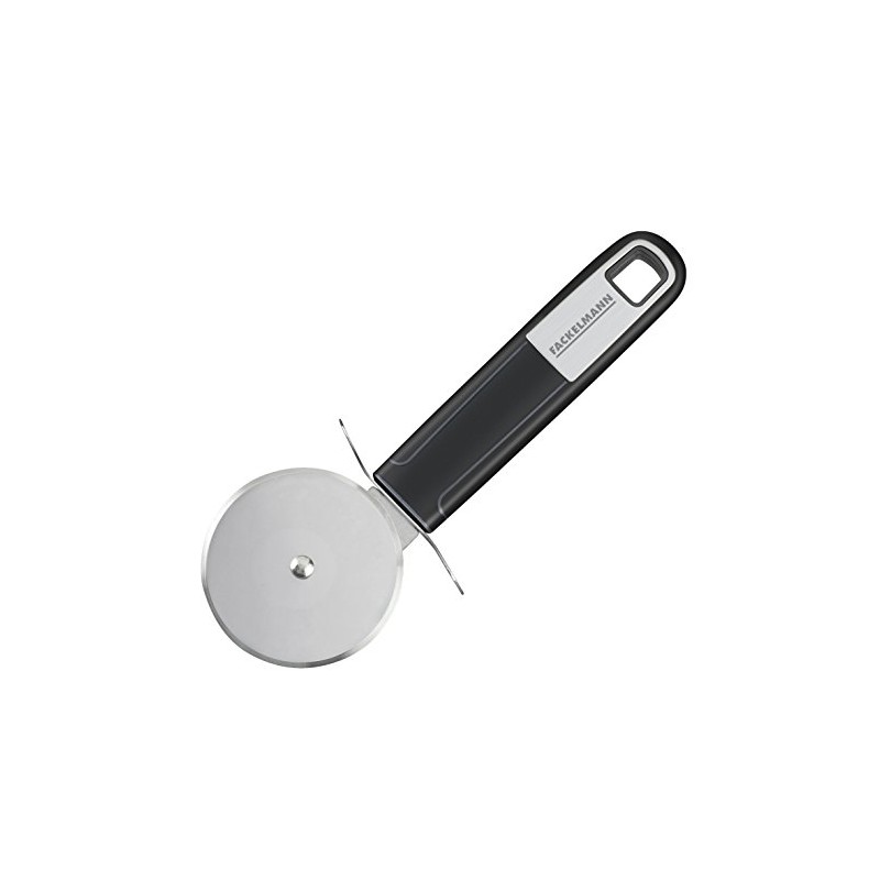 FACKELMANN 25759 Pizzaschneider 18 cm Sense, Pizzaroller aus rostfreien Edelstahl