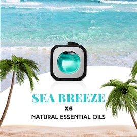 SCENTORINI SCENTORINI Car Air Freshener, Sea Breeze Fragrance, Vent Clip, New Car Scent for Men & Women, Car Freshener Long Lasting 6 Pack, Total 24ml