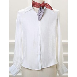 sourcing map Women's Thin Scarves Colour Block Polka Dots Hair Band Neckerchief, Red Small Dots