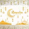 Ramadan Kareem Backdrop Banner,Ramadan Decorations for Home,Eid Festival Muslim Islam