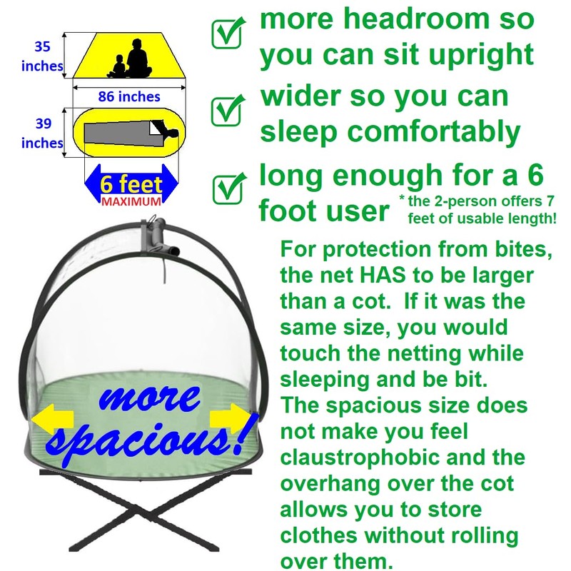 SansBug Instant Pop up Mosquito Net Tent for 1 Person