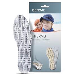 Bergal Thermo Children's Winter Insoles Made of Virgin Wool, gray
