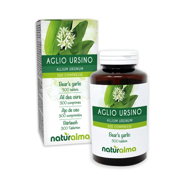 Aglio ursino (Allium ursinum) foglie e bulbi NATURALMA | 150 g | 300 compresse da 500 mg | Integratore alimentare | Naturale e Vegano
