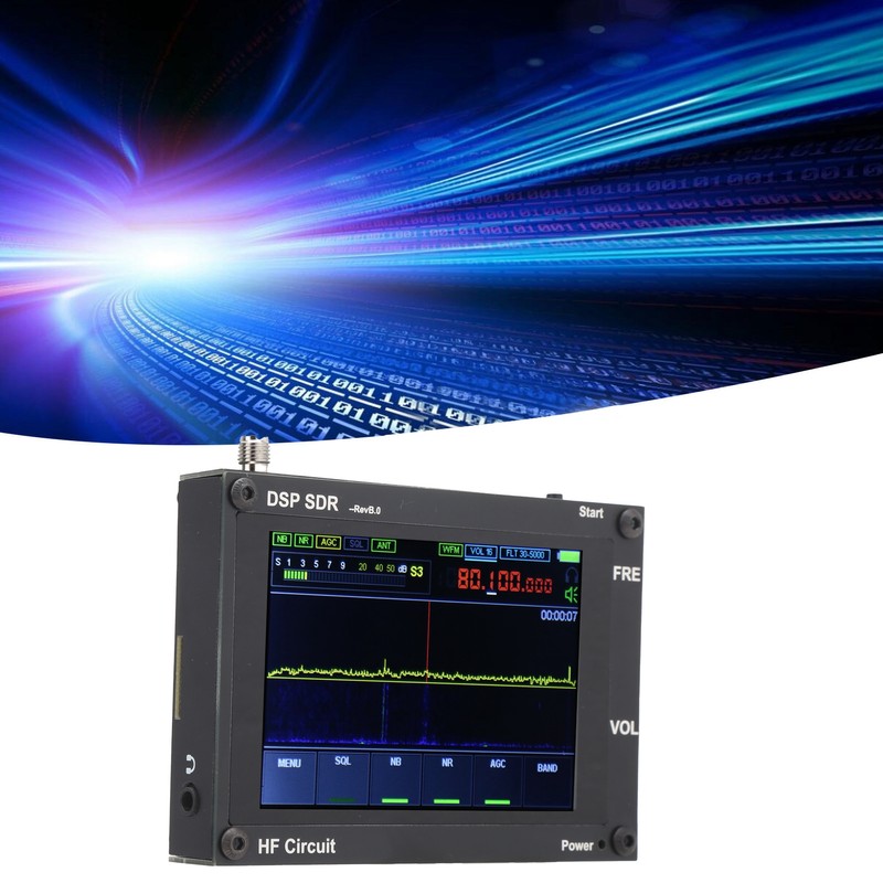 Wireless Receiver Black UltraThin DSP SDR HAM Receiving Radio Equipment