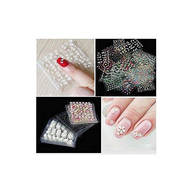 CJESLNA New 50 Sheets 3D Design Nail Art Sticker Tip