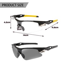 BDSHUNBF 2 Pcs Cycling Glasses, Sports Sunglasses, Cycling Sunglasses for Men Women, Sun Glasses UV400 Protection Ski Goggles Outdoor Bicycle Motorbike Driving Fishing Running Fishing Goggles