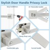 KAMOTA Privacy Door Levers, 5 Pack Satin Nickel Door Handles
