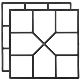 2 Pack Decorative Pavement Mold Cement Form Stamp Walkway Maker Patio Stepping Stone Pavers Reusable Pathway Mould