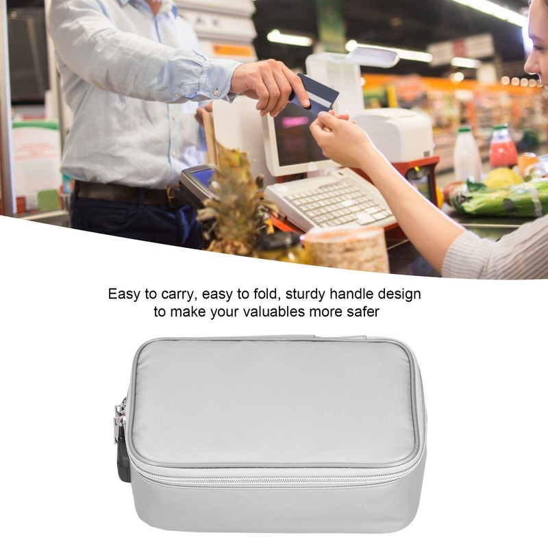 Certificate Storage Bag with Lock Waterproof Fireproof Document Bag File