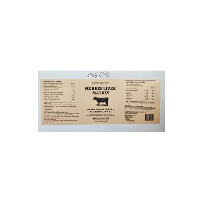 60 Pack NZ Beef Liver Capsules (60)