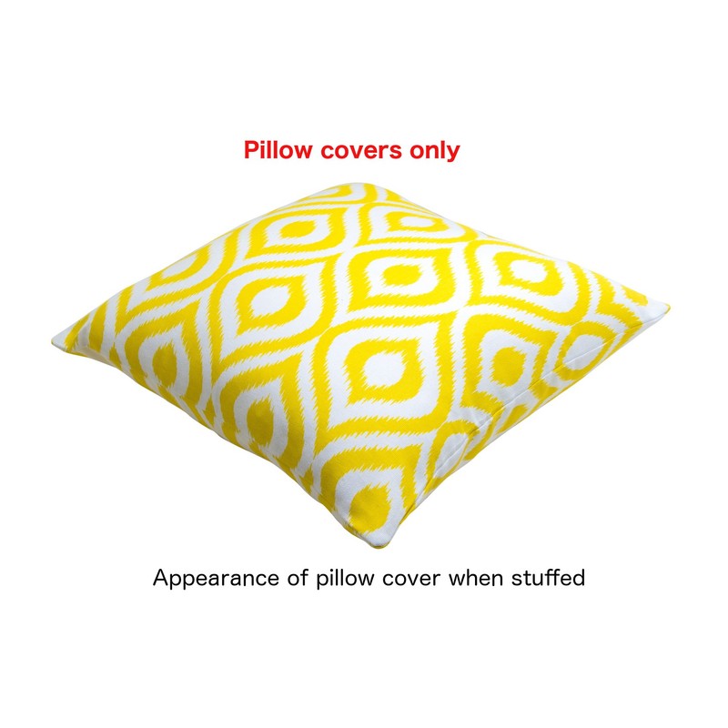 TreeWool (2 Pack Ogee Ikat Accent Cotton Canvas Cushion Covers
