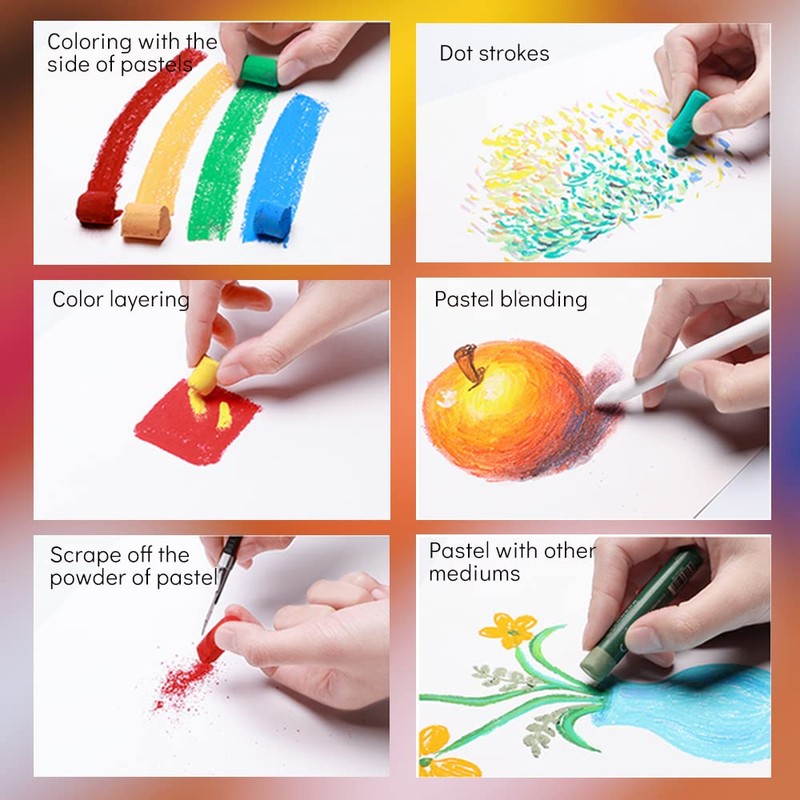 Paul Rubens Professional Soft Pastels, 40 Portrait Colors Chalk Pastels