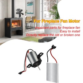 DollaTek Fireplace Fan Replacement Motor with Electricity Generator Heat Powered Stove Fan Accessories for 4 Blade Heat Powered Stove Fan Wood/Wood Burner