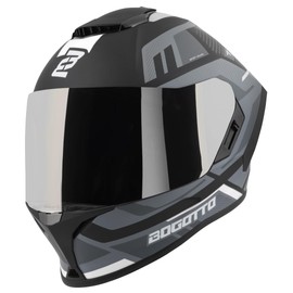 Bogotto Phantom Codex Fiberglass Helmet, Black/Grey/White, 2XL