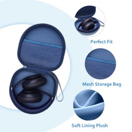 Headphone Headset Case Compatible with Beats/JBL/JLab/TOZO/BERIBES/Picun/KVIDIO Noise Cancelling Over-Ear Foldable Headphone（(Blue)