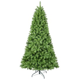 LAMPHOME Artificial Christmas Tree,8Ft Christmas Tree-1430 Tips，Unlit Design White Tree, Full Appearance with Easy Assembly, with Metal Stand