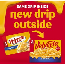 Velveeta Shells & Cheese Original Shell Pasta & Cheese Sauce Meal, 3-Pack, 12 oz