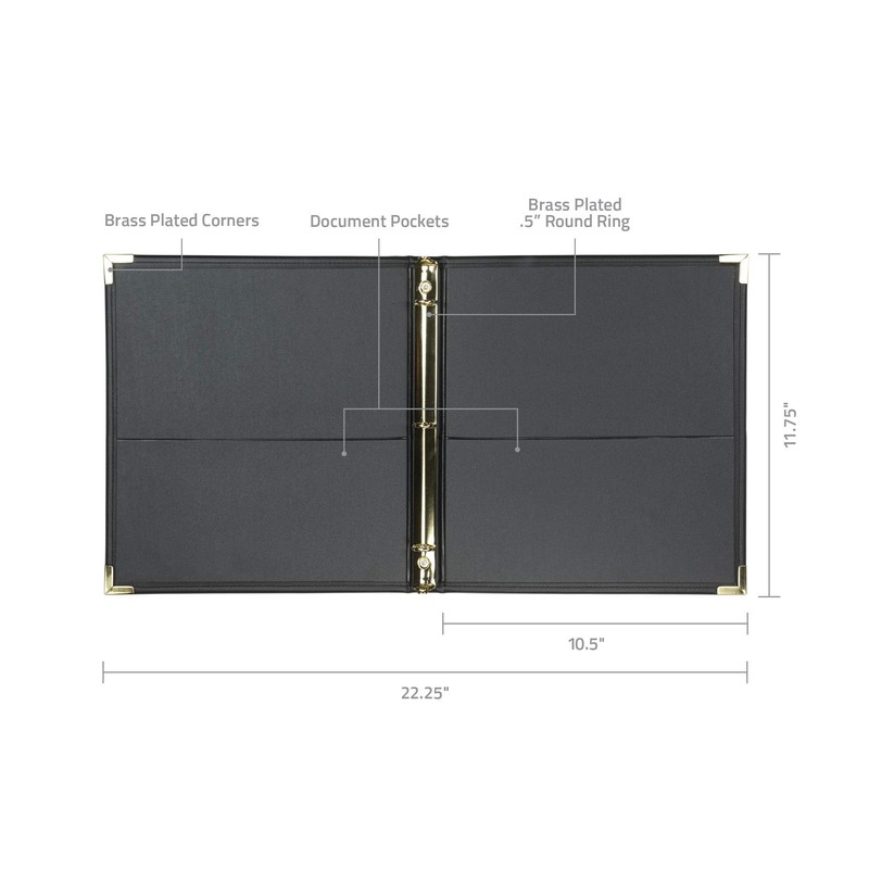 Samsill Classic Collection Leather 3 Ring Binder, Executive Presentation Portfolio,