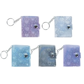 LIKENNY Photo Album Keychain Mini Intuitive Pocket 2" Transparent Lightweight Portable Small Photo Album Binder Photo Holder Clear Pocket Photo Storage DIY Handmade Birthday Anniversary Memories