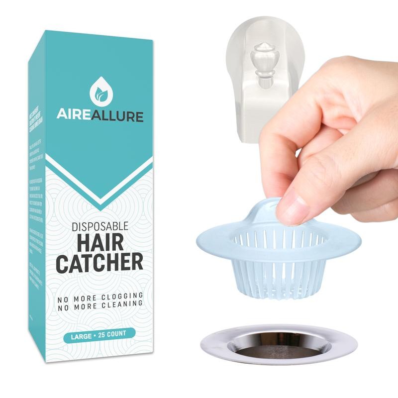 Aire Allure 25 Pack Hair Catchers for Bathroom Sink or