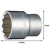 Tone 4DB-34 Socket (12-square) 1/1/16 inch (12.7 mm) Drive Angle