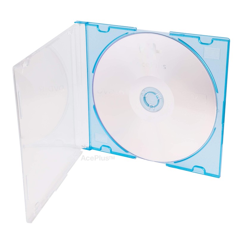 AcePlus 100 Slim Blue Color 5.2mm CD Jewel Cases