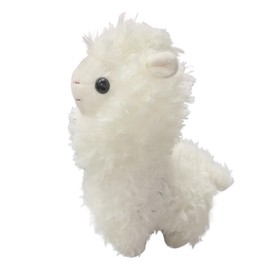 Alpaca Cuddly Toy, Cute and Soft Cuddly Toy Llama, Alpaca Cuddly Toy Small, 25 cm Stand Alpaca Plush Toy, White Cuddly Alpaca, Alpaca Stuffed Toy, Birthday Gifts for Girls and Boys (White)