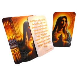 Hail Mary Holy Card Pack Catholic Classroom or Church Group Bundle Made in The USA, Set of 10