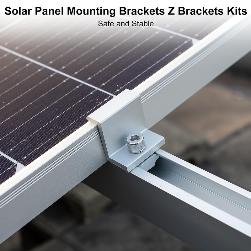 M METERXITY 10 PCS Solar Panel Mounting Brackets Kits, Aluminum