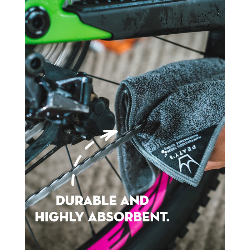 Peaty's Bamboo Bike Cleaning Cloth, Eco friendly No Microfibre Plastics,